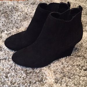 Black suede Gap ankle boots